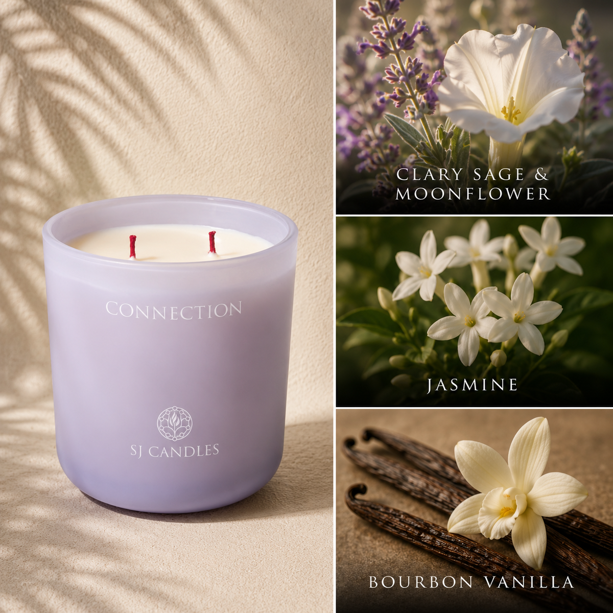 SJ Candles Intention Candle for Relaxation, Guided Meditation & Sound Frequencies