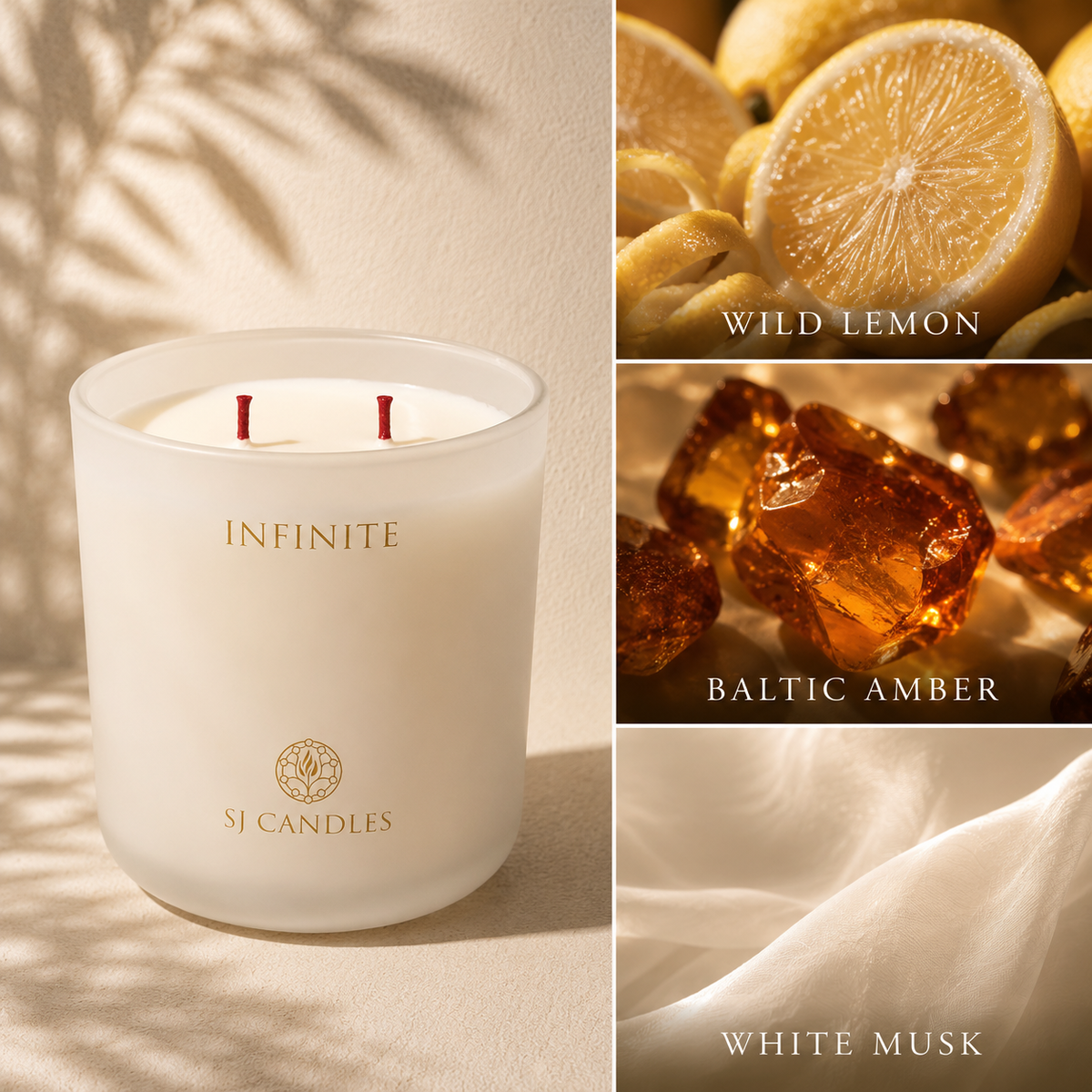 SJ Candles Intention Candle for Relaxation, Guided Meditation & Sound Frequencies